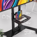 ONKRON Mobile TV Stand on Wheels (TS1551-B) - Black - Brand New