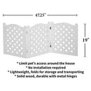 Etna 3 Panel Pet Gate - Trifold White Trellis Dog Gate for Stairs - Brand New