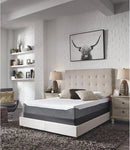 SIGNATURE DESIGN BY ASHLEY QUEEN SIZE CHIME ELITE 12"  - GREEN TEA CHARCOAL - Brand New