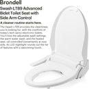 Brondell Swash Electronic Bidet Toilet Seat LT89 Fits Elongated Toilets - White - Like New