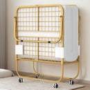 IJUICY FOLDING BED WITH 4 MEMORY FOAM MATTRESS 75 X 31 ROLLAWAY - GOLD - Like New