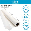 Bee Paper 24" x 50 yds Sketch and Trace Roll - White - Brand New