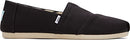 10018284 TOMS WOMEN'S ALPARGATA RECYCLED SLIP-ON WIDE W8 BLACK/WHITE - Brand New