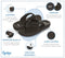 FLOOPI FLIP FLOPS FOR MEN TEXTURE SOFT EVA FOOTBED MEN BEACH SANDALS BLACK 12 - Brand New