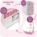 Badger Basket Wooden Toy Doll Bed with Storage, Chevrpnp, 17291 - Pink/Chevron - Like New