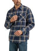 Wrangler Authentics Men's Long Sleeve Sherpa Lined Shirt Jacket Ombre Blue XXL - Brand New