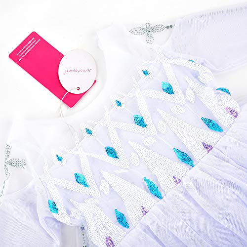 JERRIS APPAREL GIRL PRINCESS COSTUME SNOW PARTY DRESS YOUTH 8 - PURPLE/WHITE - Like New