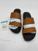 REEF CUSHION VISTA SANDALS - SIZE: WOMEN 8.5 - COGNAC/BLACK - Brand New