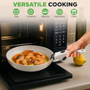 NUTRICHEF 18-PIECE CERAMIC COOKWARE SET NCCS18DTHCR - CREAM - Like New