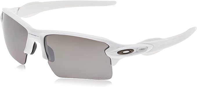 OAKLEY Flak 2.0 XL Rectangular Sunglasses - Prizm Black Polarized/Polished White - Like New