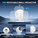 L-MIX MINI 4K SMART PORTABLE PROJECTOR WITH 360° ROTATABLE BL-360 - WHITE - Like New