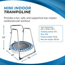 Stamina JumpSport 125 Fitness Trampoline with Handlebars - Blue/Black - Like New