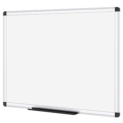 VIZ-PRO Magnetic Whiteboard/Dry Erase Board, 48 X 36 Inches, Alum Frame - Like New