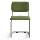 VELVET LATHAM VELVET SIDE CHAIR,SET OF 2 - FOREST VELVET SAGE/FOREST METAL FRAME - Like New