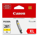 Canon CLI-281 XL Genuine Yellow Ink Tank , Compatible with TR8520, TS9120 - Brand New