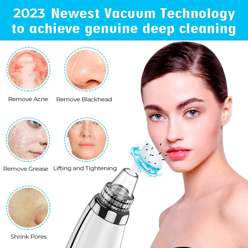 FREESHOW Blackhead Remover Pore Vacuum, Upgraded Facial Pore Cleaner - BLACK Like New