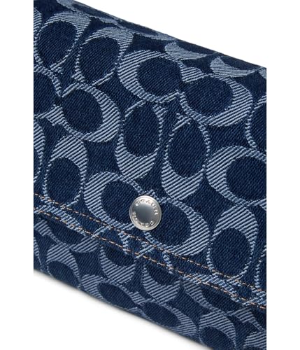 COACH BROOK CHAIN BAG IN SIGNATURE DENIM, LH/DEEP BLUE MULTI - Brand New