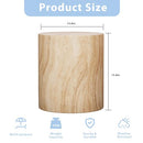 Royal Windsor Outdoor Side Table Faux Travertine Cylindrica Stylish Stone Design - Like New