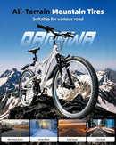 QARSWA 24/26" MOUNTAIN BIKE 21-SPEED SUSPENSION MTB WHEEL ASSEMBLY - WHITE - Brand New