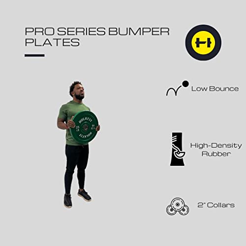 HULKFIT 2-INCH PRO SERIES OLYMPIC STYLE BUMPER WEIGHT PLATE 55 LBS - PURPLE - Like New