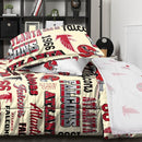 FOCO NFL FALCONS FULL 5 PIECE COMFORTER SET YELLOW RED/ATLANTA FALCONS - Brand New