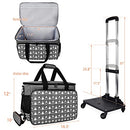 TOKSKS Sewing Machine Collapsible Trolley Bag Wheels Brother Bernina Grey - Brand New
