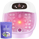 MOODRELISH FOOT SPA BATH Massager HEAT BUBBLES VIBRATION Massage - PINK - Like New