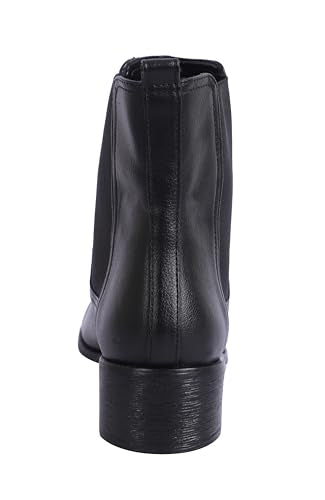 KENNETH COLE REACTION WOMEN'S SALT CHELSEA ANKLE BOOT SIZE WOMEN 6 BLACK LEATHER - Like New