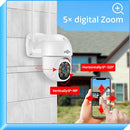 HISEEU 2K 3MP PTZ SECURITY CAMERA OUTDOOR WIFI CAMERA - WHITE - Like New