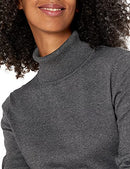AMAZON ESSENTIALS WOMEN CLASSIC-FIT LIGHTWEIGHT LONG-SLEEVE SWEATER CHARCOAL L - Brand New