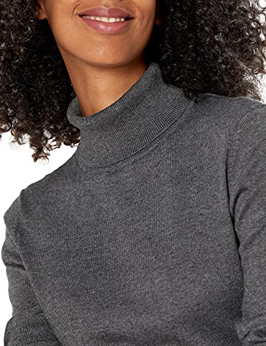 AMAZON ESSENTIALS WOMEN CLASSIC-FIT LIGHTWEIGHT LONG-SLEEVE SWEATER CHARCOAL L - Brand New