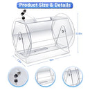 Vqker Raffle Ticket Spinner Raffle Drum Box Large Capacity Acrylic Spinning - Brand New