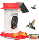 CETIE HUMMINGBIRD FEEDER CAMERA AI SMART IDENTIFICATION - RED/YELLOW/CLEAR - Like New