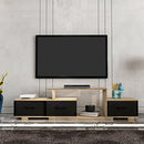 Modern TV Stand with Quick Assemble Drawers W67943606 - Black/Brown - Like New