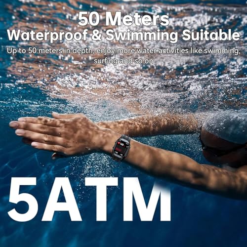 OUKITEL BT20 Military Smart Watches for Men Waterproof - BLACK - Like New