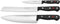 WUSTHOF Gourmet 3-Piece Chef's Knife Set 1125060308 - Black Like New