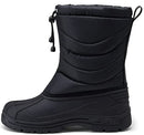 Jousen Mens Waterproof Snow Boots Warm Slip on Winter Boots AMY690A - Black 11.5 - Brand New
