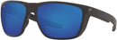 COSTA FERG Square Sunglasses 6S9002 - Blue Mirror Polarized Lenses Matte Black - Like New