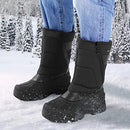 mysoft Men's Winter Snow Boots Mid Calf Waterproof Insulated Warm Boot, Black - Brand New