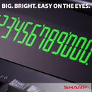 SHARP 12-DIGIT PRINT CALCULATOR DESKTOP SIZE BRIGHT DISPLAY EL-2196BL - BLACK - Like New