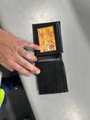 GENUINE BLACK LEATHER BIFOLD WALLET - BLACK - Like New