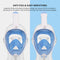 UNIGEAR SNORKEL MASK FULL FACE - SIZE: MEN LARGE/XL - WHITE/BLUE - Like New