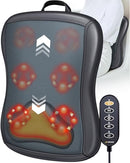 JZBRAIN SHIATSU BACK MASSAGER WITH HEAT UP AND DOWN ROLLING - BLACK/GRAY - Like New