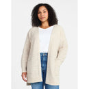 TIME AND TRU OPEN FRONT CARDIGAN SWEATER LONG SLEEVES SIZE: M - OATMEAL HEATHER - Brand New