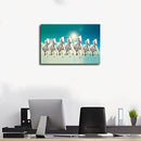 XOOPIT SEVEN LUCKY RUNNING WILD HORSES WALL ART ANIMAL CANVAS POSTER 12X18INCH - Brand New