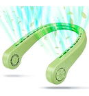 USEESHINE PORTABLE NECK FAN, RECHARGEABLE,3 SPEEDS OPERATED ADJUSTABLE - GREEN - Like New