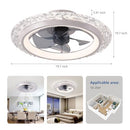 KINDLOV MODERN CEILING FANS LIGHTS 19.7" DIMMABLE LIGHT REMOTE 233CFL - WHITE01 - Like New