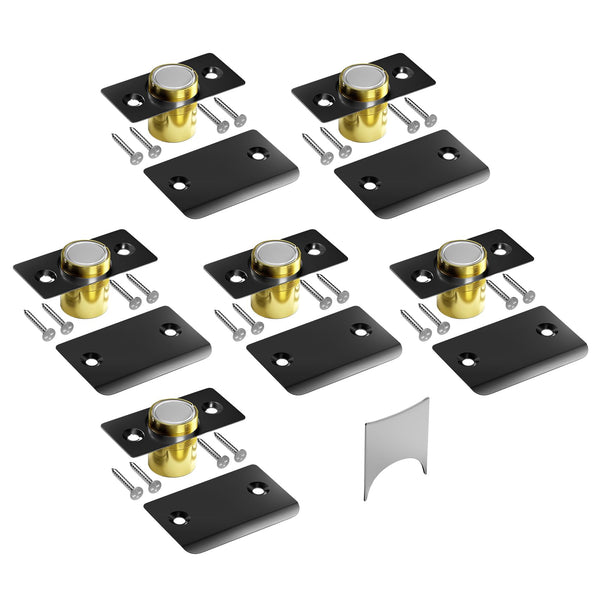 TONITRUI Silent Ball Catch, Adjustable Strong Magnet Door, 6 Pack - Black - Like New