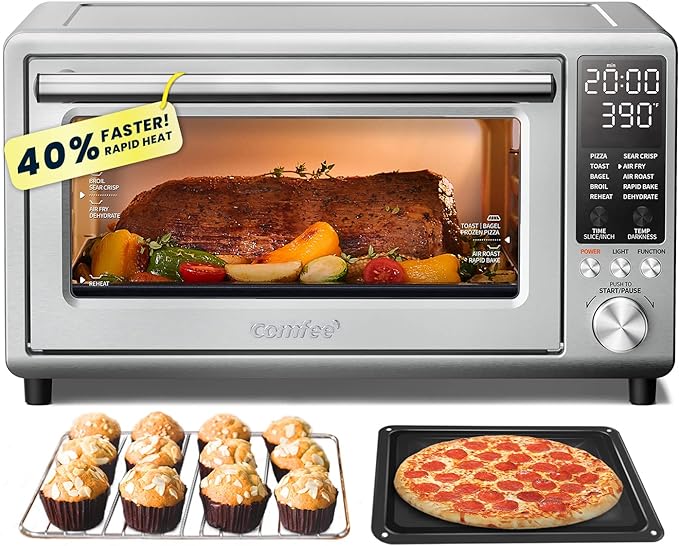 COMFEE' Toaster Oven Air Fryer FLASHWAVE Ultra-Rapid CFO-SA231 - Stainless Steel - Like New