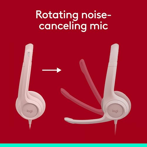 LOGITECH H390 GAMING HEADPHONES WIRED HEADPHONES WITH MIC USB - ROSE - Brand New